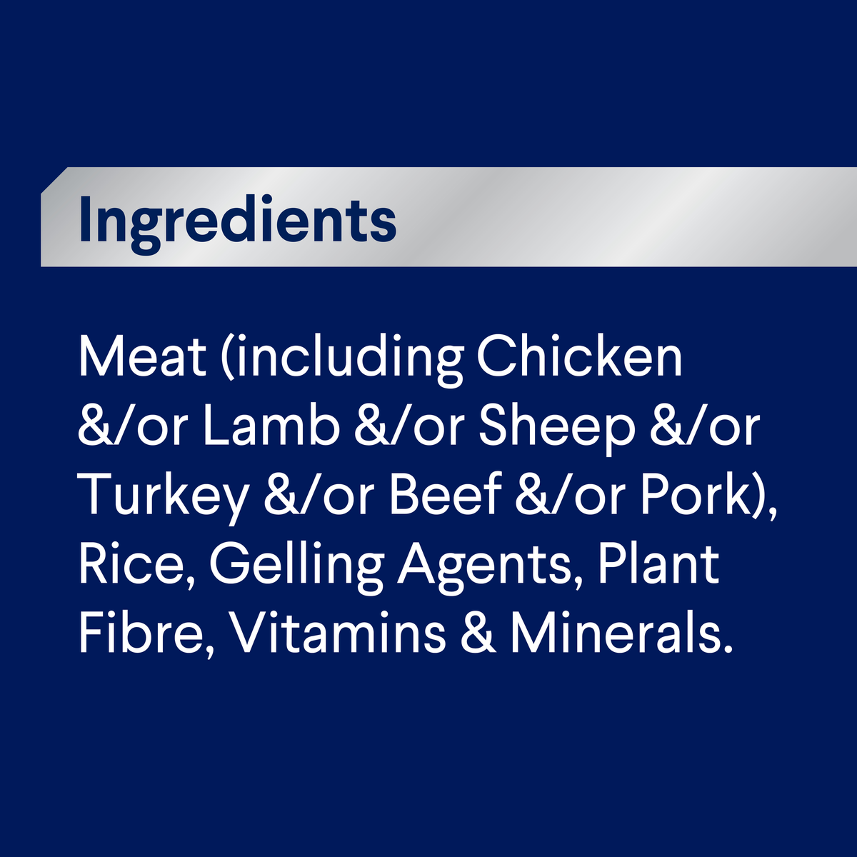 ADVANCE Healthy Weight with Turkey and Rice ingredients panel