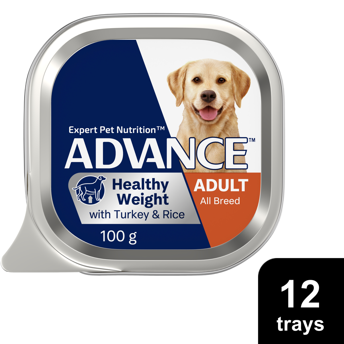 Single ADVANCE Healthy Weight with Turkey and Rice 100g tray, sold as 12 trays