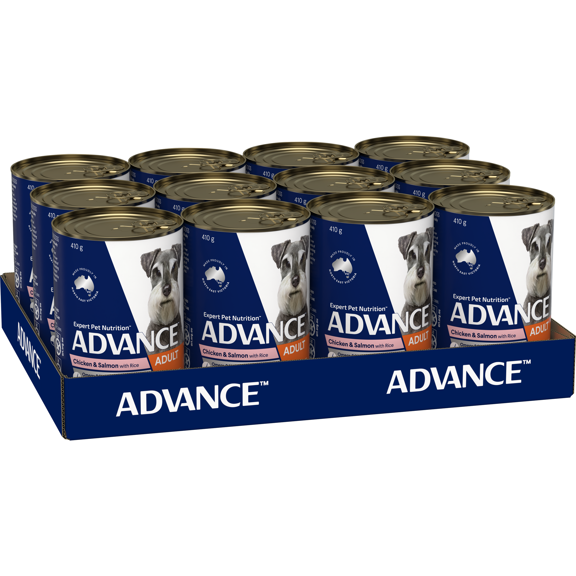 ADVANCE Adult Wet Dog Food Chicken & Salmon with Rice 410g/700g pack