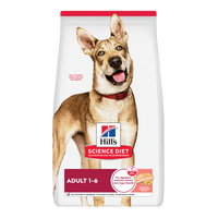 Hill's Science Diet Adult Salmon and Brown Rice dry dog food bag, front of pack