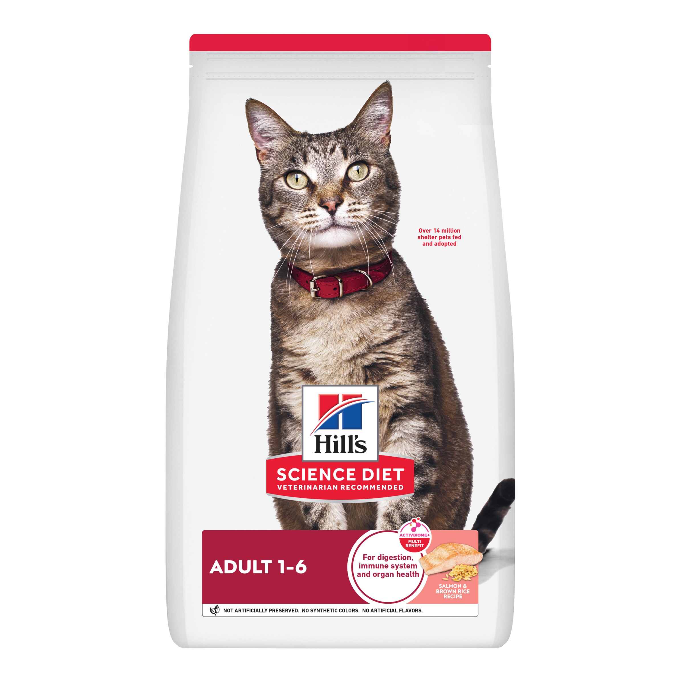 Hill's Science Diet Adult Salmon & Brown Rice Dry Cat Food front of pack