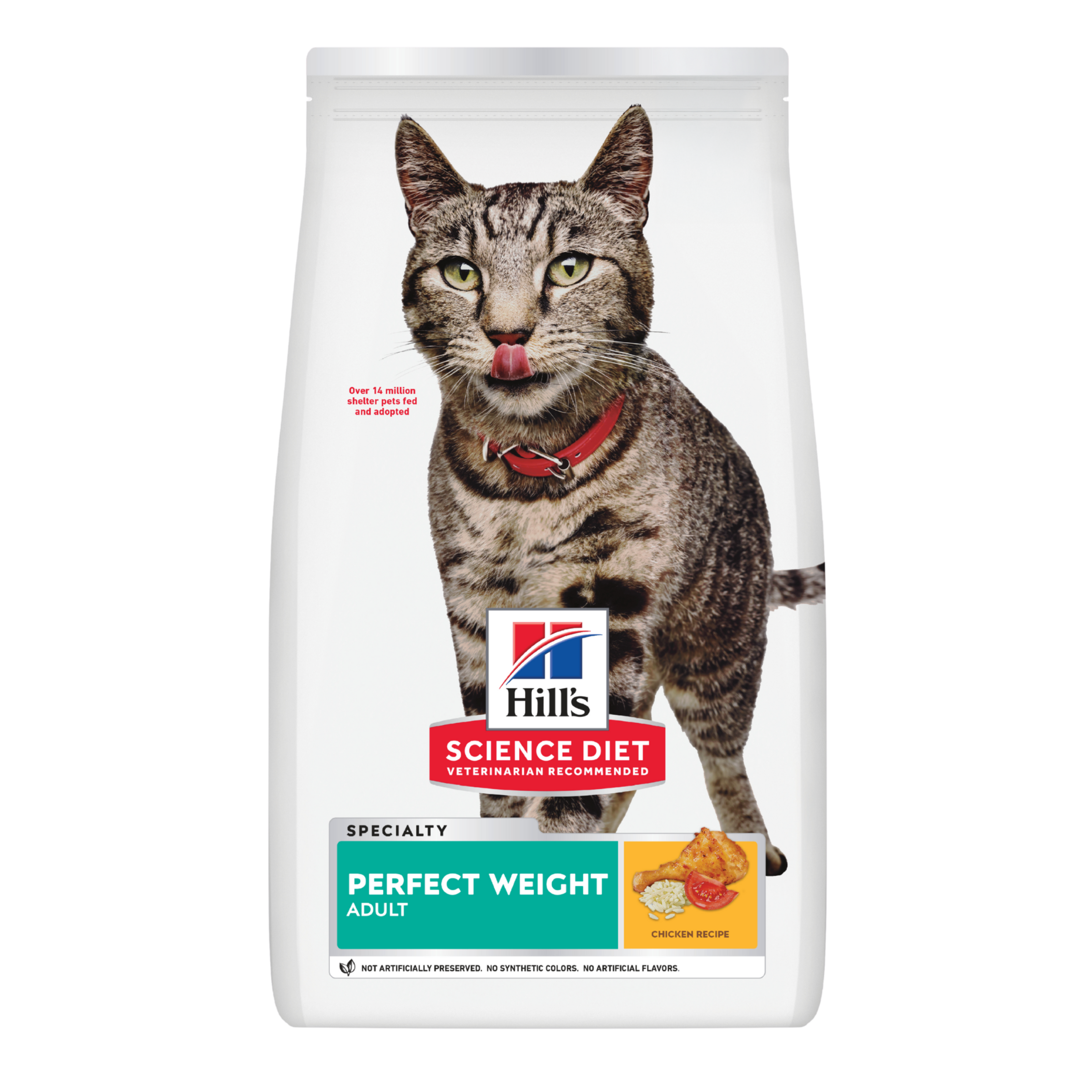 Hill's Science Diet Dry Cat Food Adult Perfect Weight front of pack