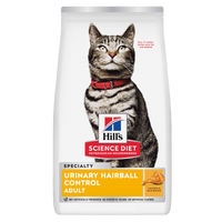 Hill's Science Diet Adult Urinary Hairball Control dry cat food bag, front of pack