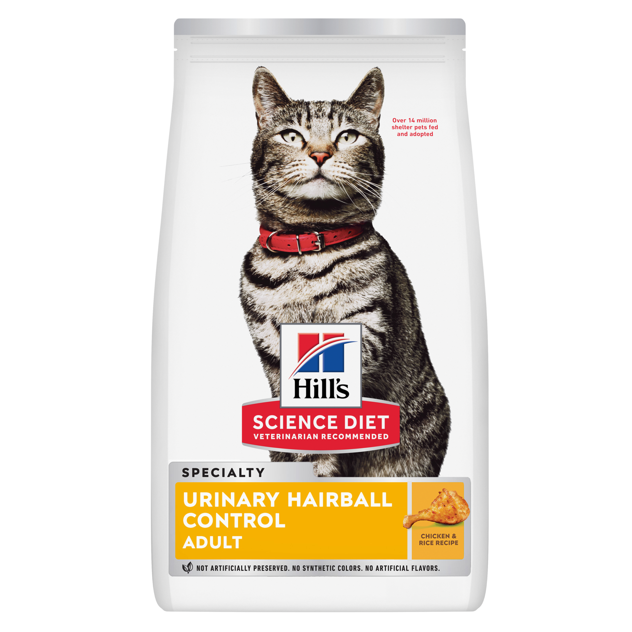 Hill's Science Diet Dry Cat Food Adult Urinary Hairball Control front of pack