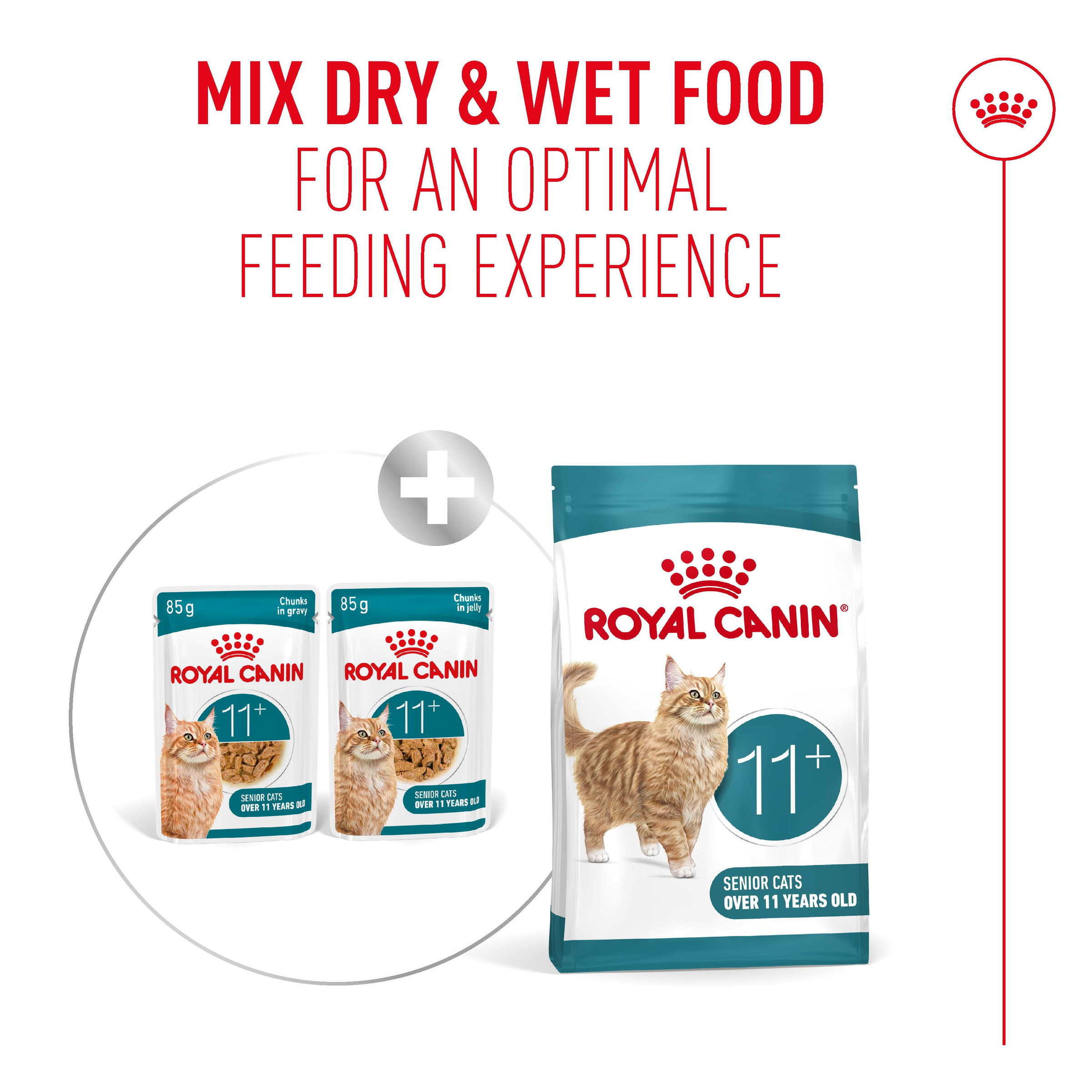 Royal Canin Ageing 11+ Jelly, wet cat food pouches, 12 or 48 x 85g, senior cat