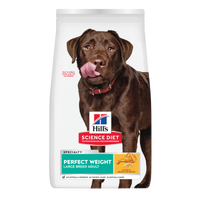 Hill's Science Diet Adult Perfect Weight Large Breed dry dog food bag, front of pack