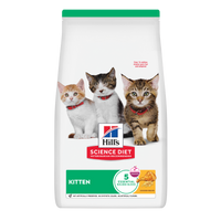 Hill's Science Diet Kitten dry cat food bag, front of pack