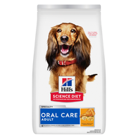 Hill's Science Diet Adult Oral Care dry dog food bag, front of pack