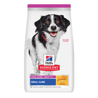 Hill's Science Diet Adult Oral Care Small & Mini dry dog food bag, front of pack