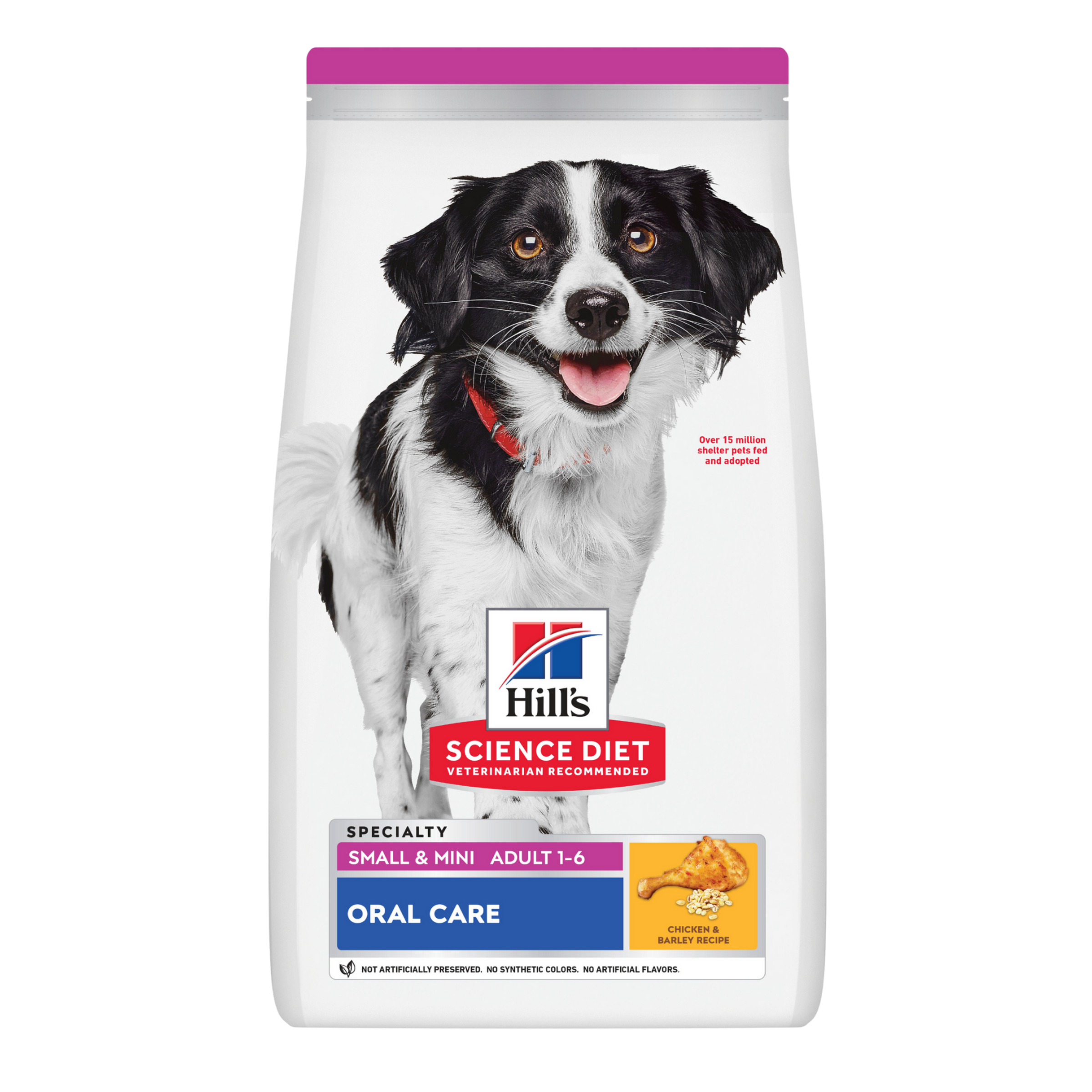 Hill's Science Diet Dry Dog Food Adult oral Care Small & Mini Chicken, Rice & Barley Recipe front of pack