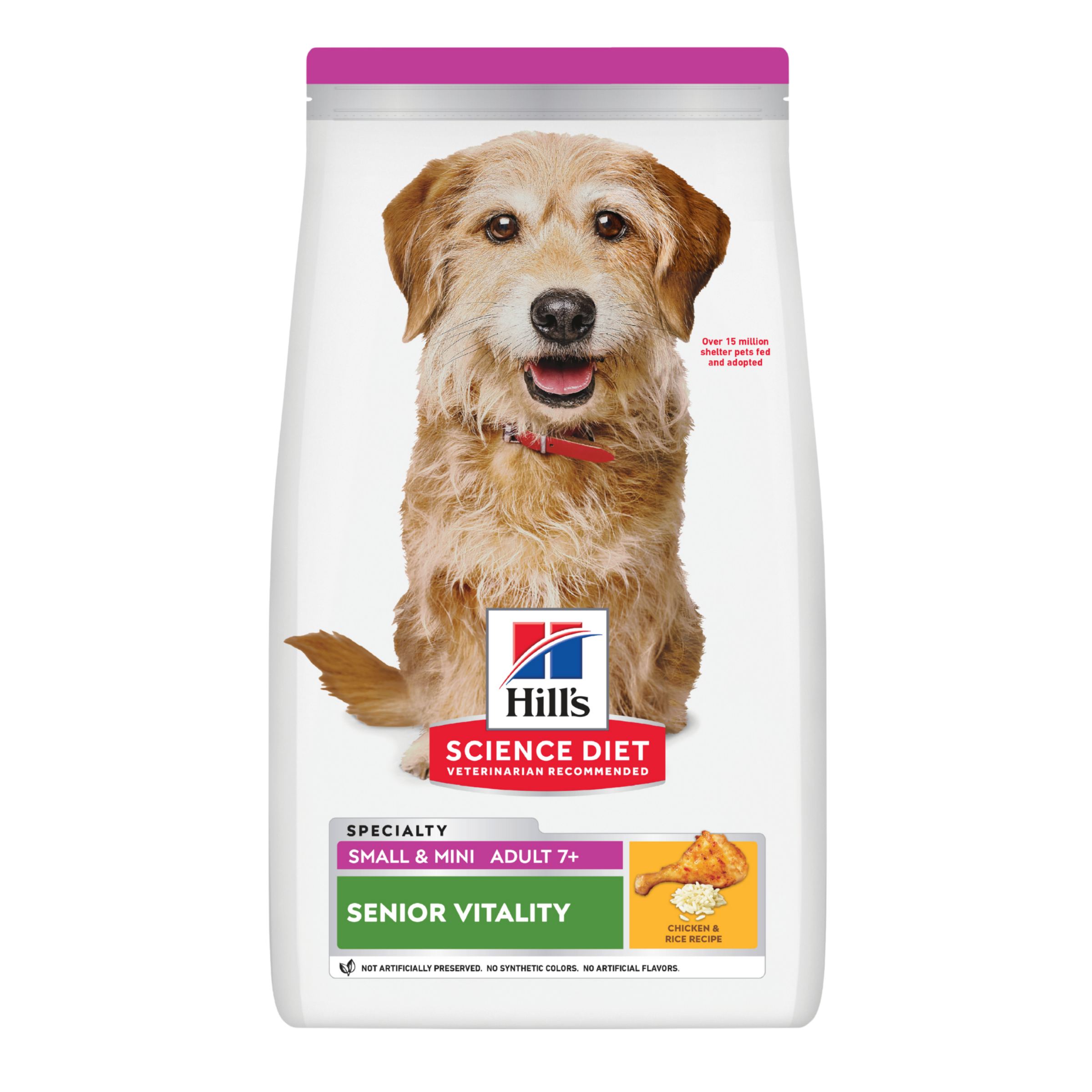 Hill's Science Diet Dry Dog Food Adult 7+ Senior Vitality Small & Mini front of pack