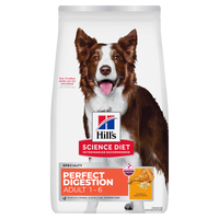 Hill's Science Diet Perfect Digestion Adult dry dog food bag, front of pack