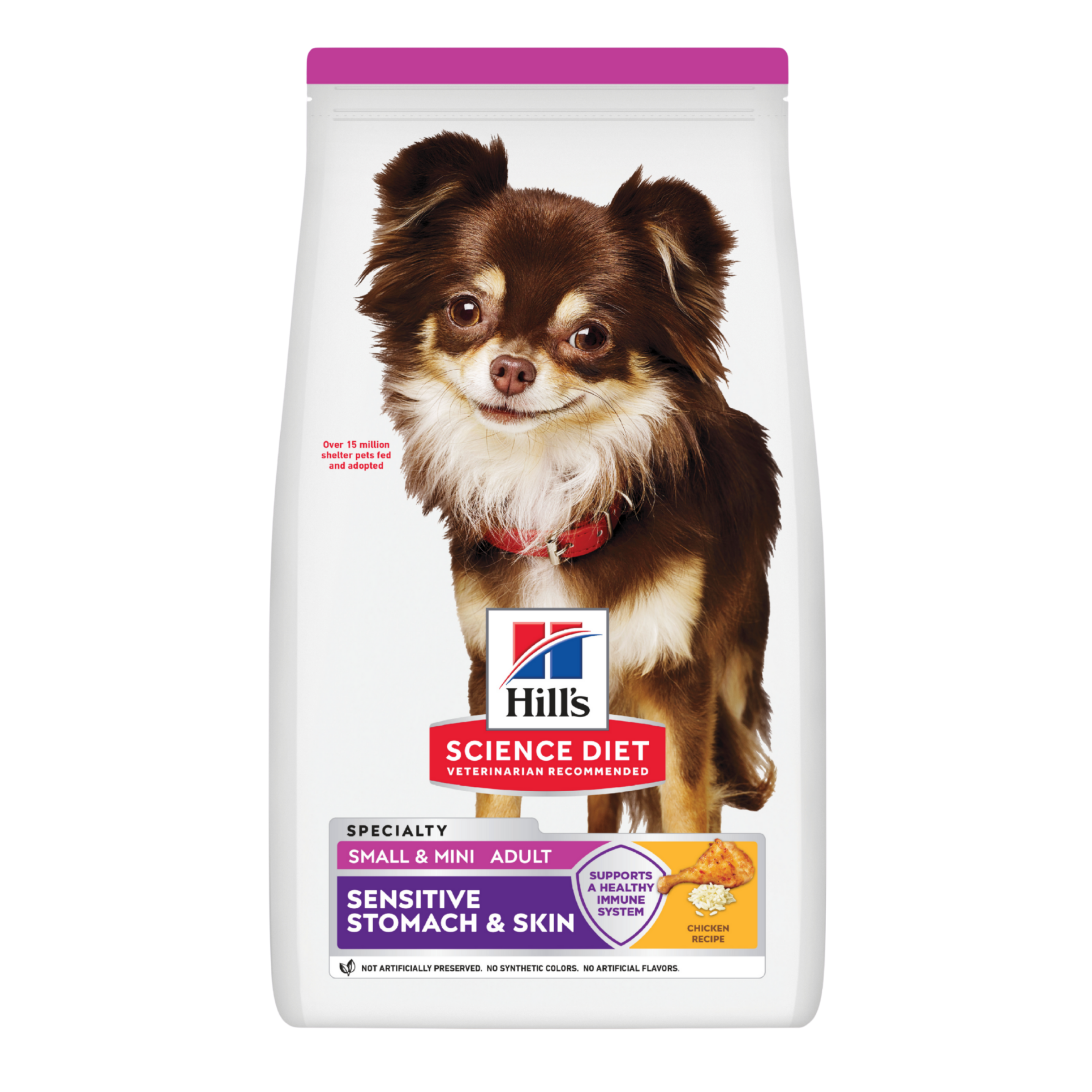 Hill's Science Diet Dry Dog Food Adult Sensitive Skin & Stomach Small & Mini front of pack