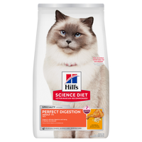 Hill's Science Diet Perfect Digestion Adult 7+ dry cat food bag, front of pack