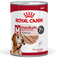 Royal Canin Medium Ageing 7+ Loaf Wet Dog Food Can front of pack