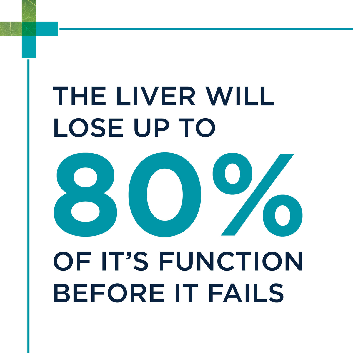 PAW HepatoAdvanced claim slide about how much liver function can be lost before liver failure
