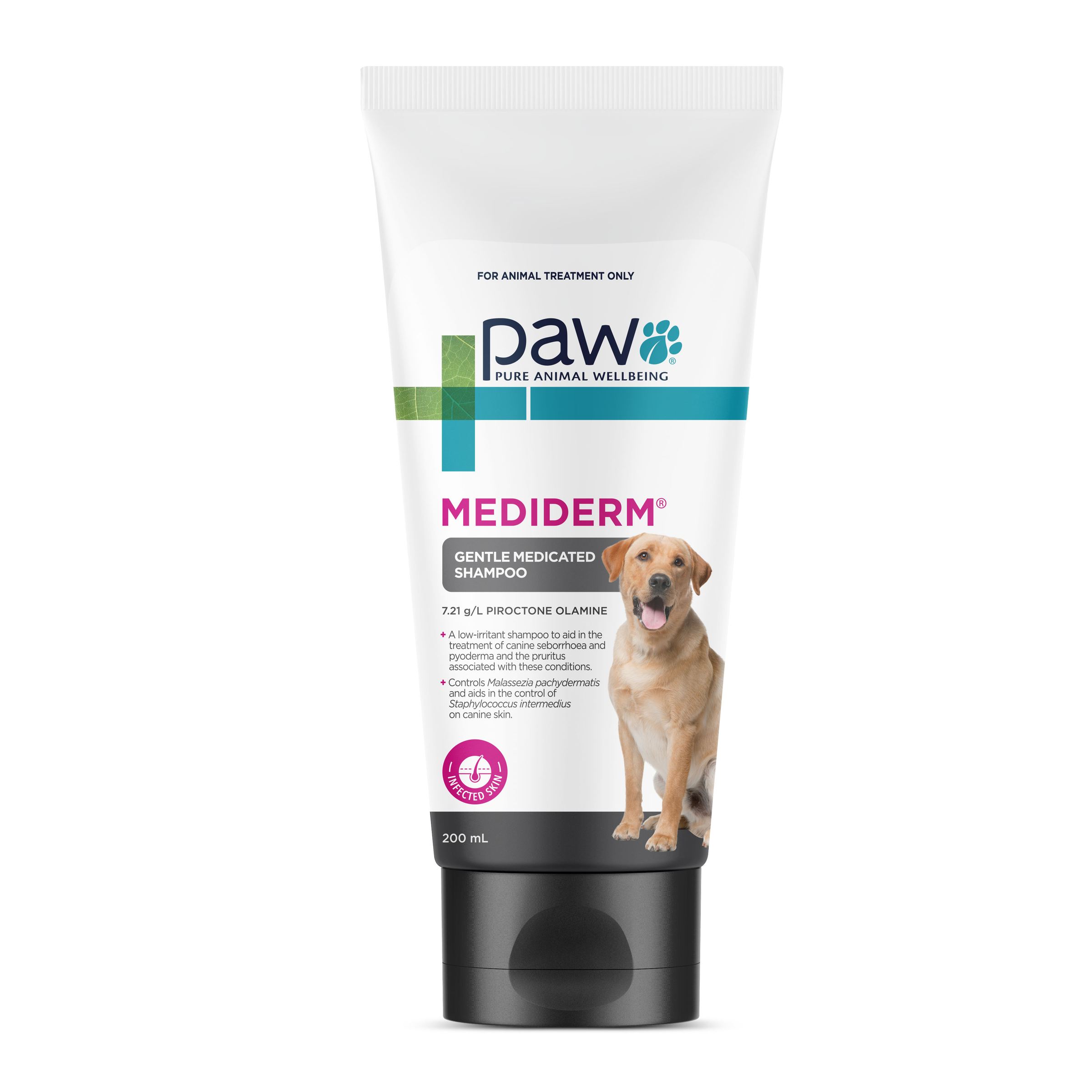 Paw By Blackmores MediDerm Gentle Medicated Shampoo for Dogs front of pack