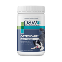 PAW OsteoCare Joint Protect chews for medium and large dogs, navy tub, front of pack