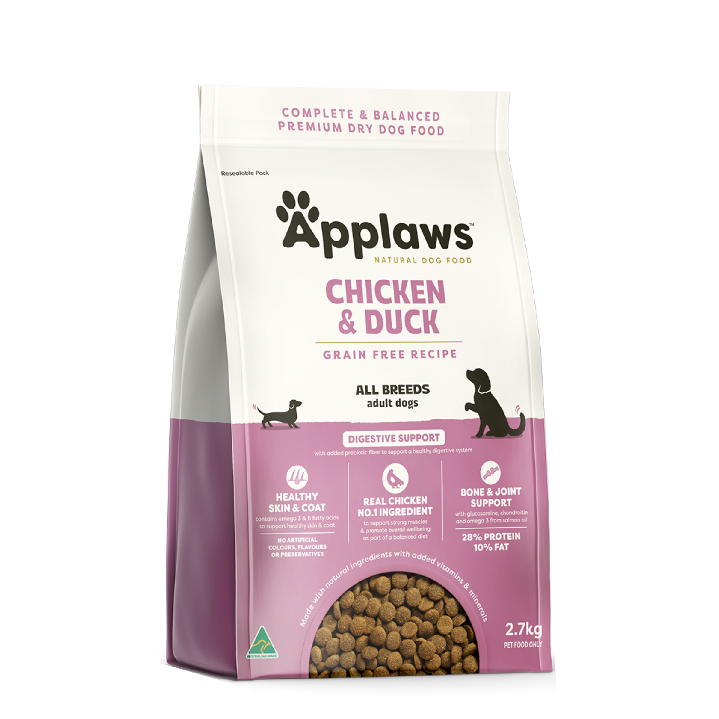 Applaws Natural Grain Free Dry Dog Food Chicken & Duck bag