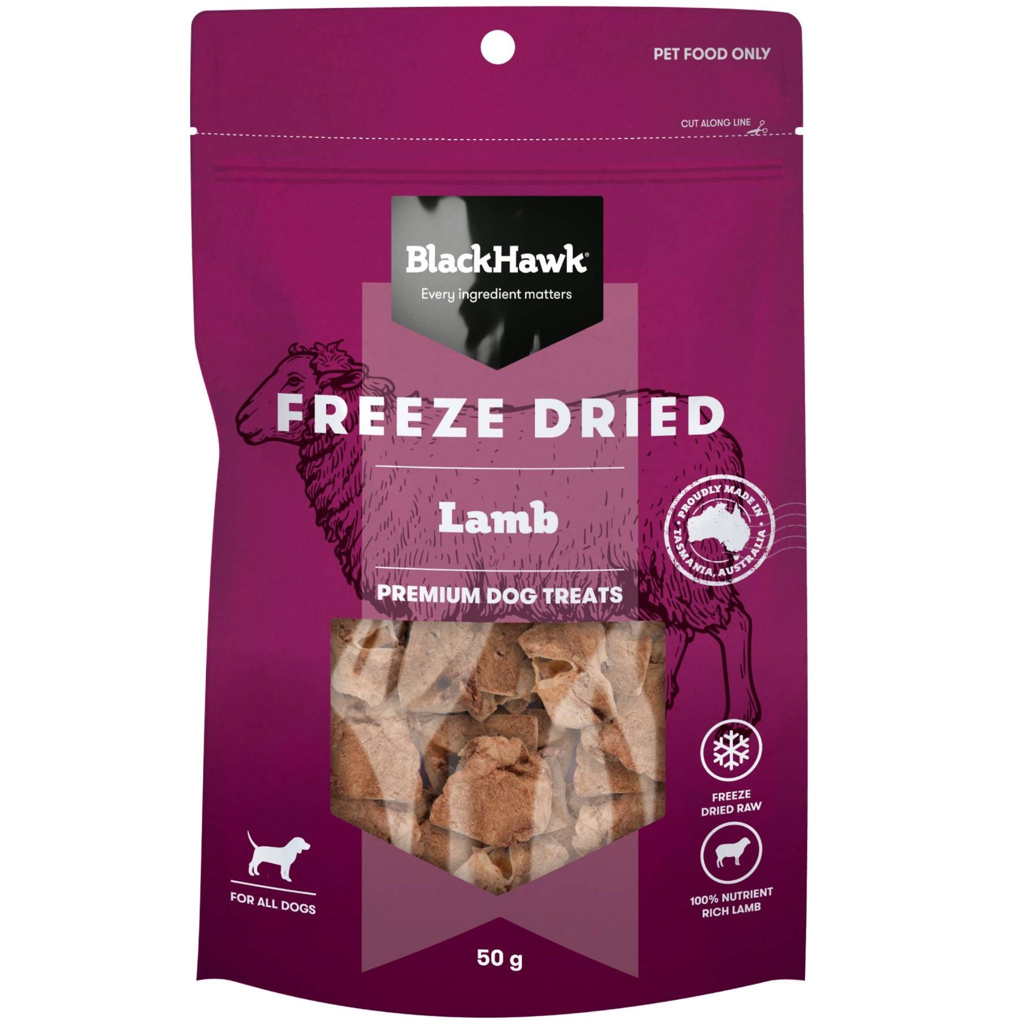 Black Hawk Lamb Freeze Dried Dog Treats