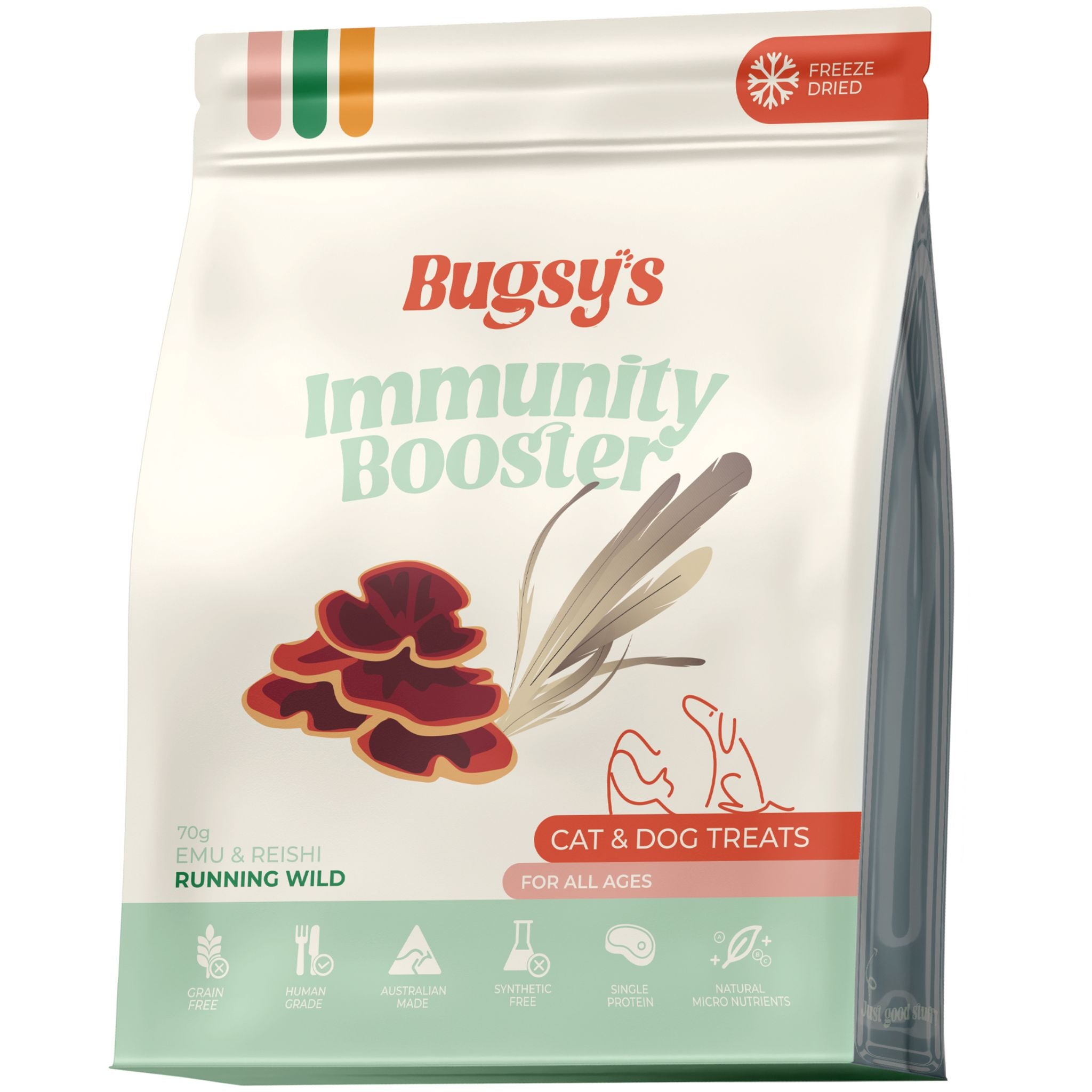 Bugsy's Freeze Dried Emu & Reishi Pet Treats