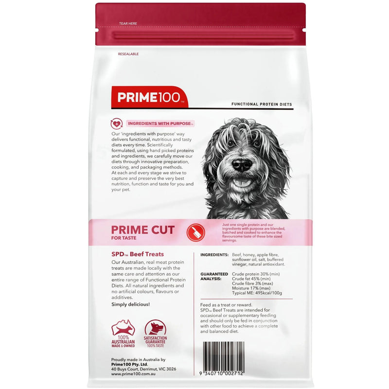 Prime100 SPD Prime Cut Beef Treats for Dog