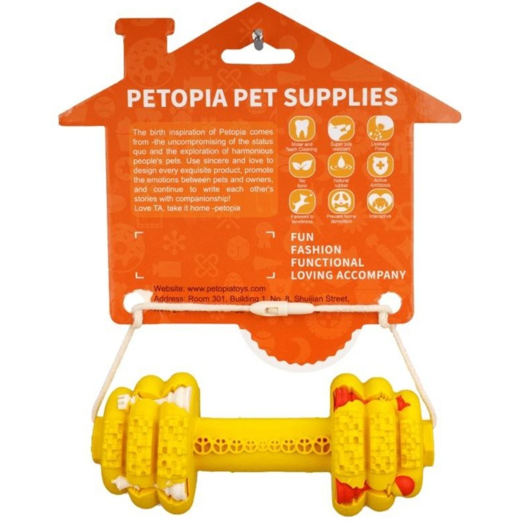 Petopia Ultra Tough Dog Toy Dumb Dumbbell