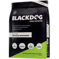 BlackDog Adult Dry Dog Food Gluten Free Lamb, Rice & Vegetable packaging front