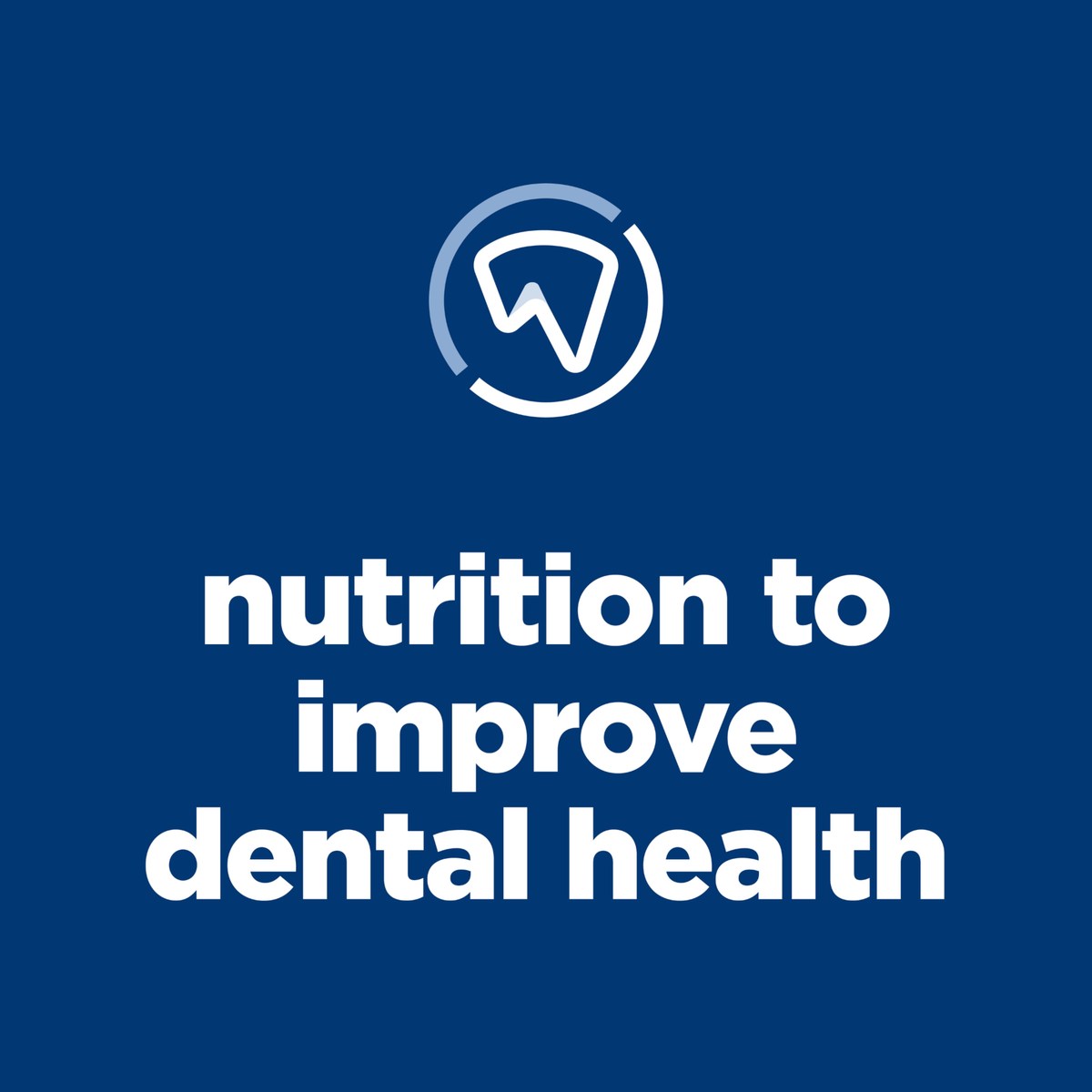 Nutrition to improve dental health: Hill's Science Diet Adult Oral Care dog food graphic