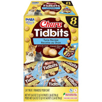 Inaba Churu Tidbits Tuna Recipe cat treats, front of the 8-pack pouch
