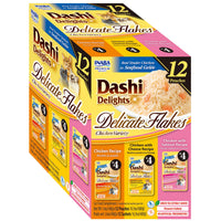 Inaba Dashi Delights Delicate Flakes Chicken Variety, 12 x 40g, cat treat