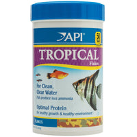 API Tropical Flakes fish food, 162g tub front label