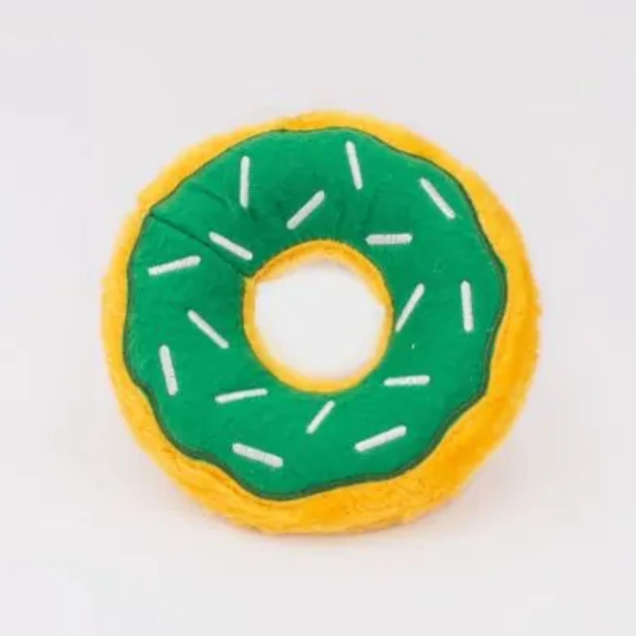 Zippy Paws Dog Toys Plush Donutz - Shamrock Green | PeekAPaw Pet Supplies