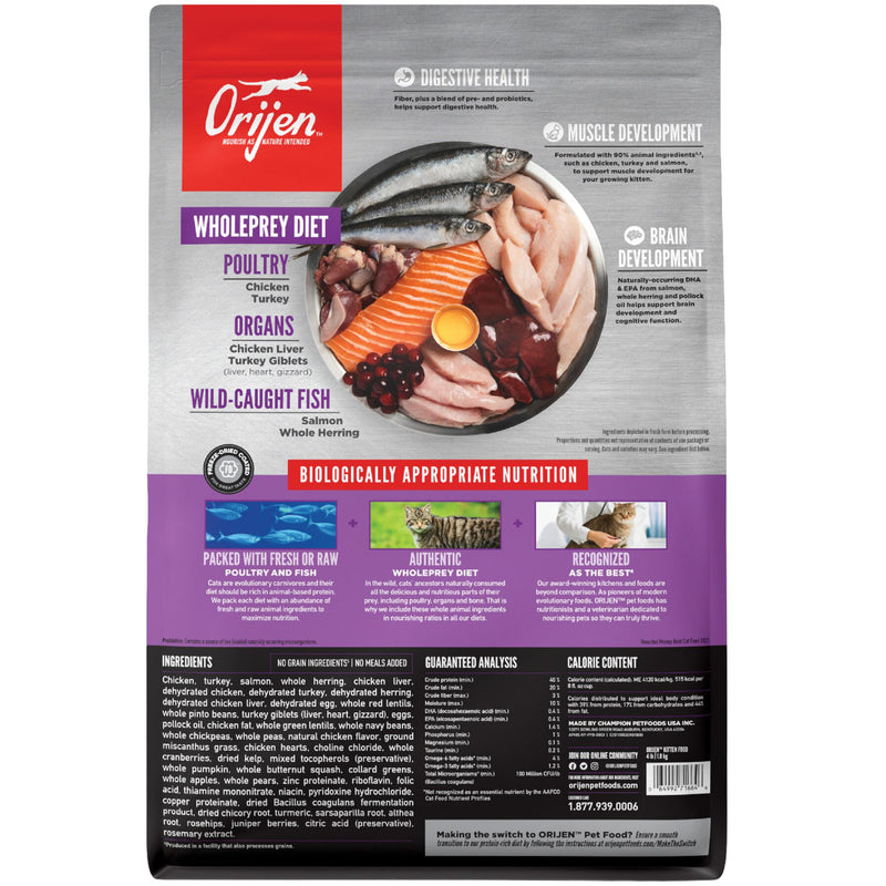 ORIJEN Biologically Appropriate Dry Cat Food Kitten