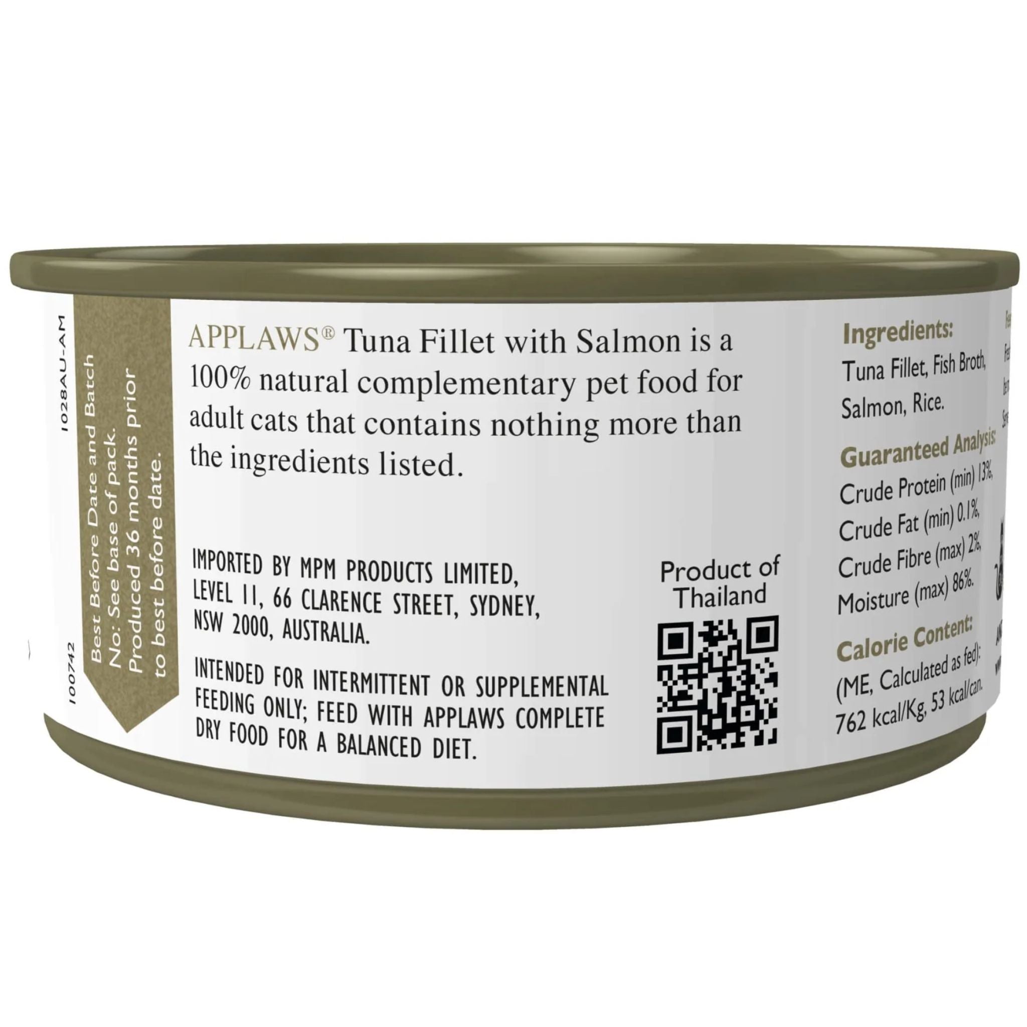 Applaws Natural Wet Cat Food Tuna Fillet with Salmon