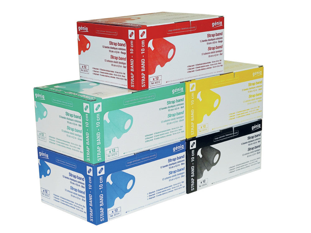 Genia Strap Band cohesive bandage set of assorted colour rolls