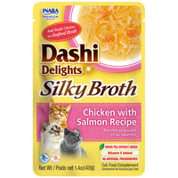 Inaba Dashi Delights Silky Broth Chicken with Salmon Recipe, front of the 40g pouch