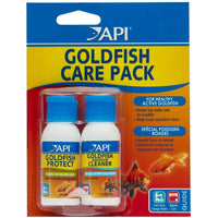 API Goldfish Care Pack blister card holding Goldfish Protect and Goldfish Aquarium Cleaner