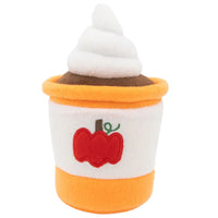 Zippy Paws NomNomz plush dog toy shaped as a takeaway latte cup with whipped cream