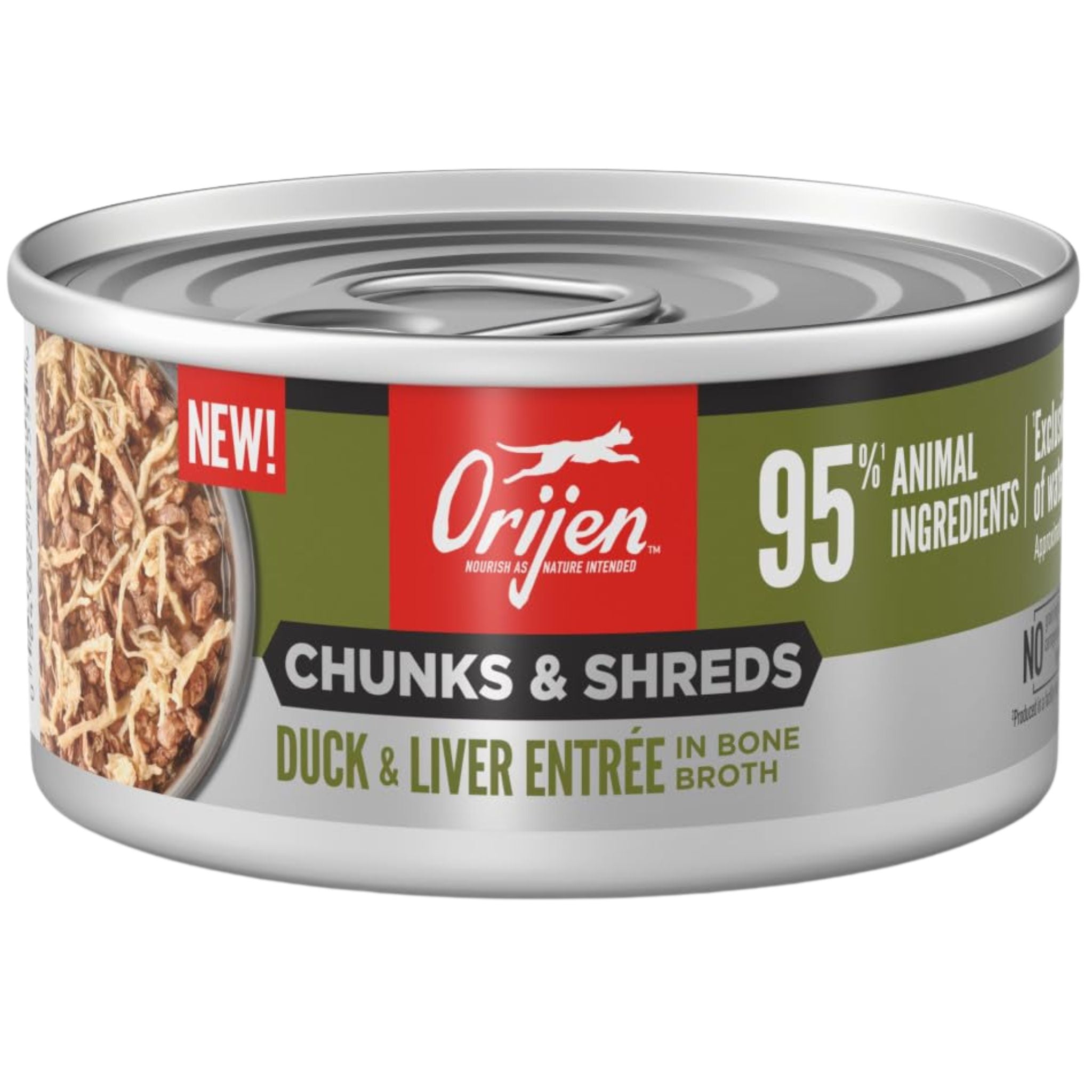 Orijen Wet Cat Food Chunks & Shreds Duck and Liver Entree