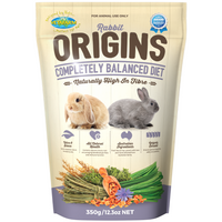 Vetafarm Origins Rabbit high fibre complete rabbit diet, 350g pouch
