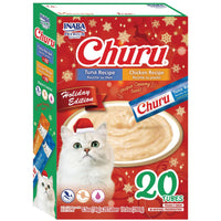 Inaba Churu Puree Holiday Edition Tuna & Chicken, lickable puree tubes, 20 x 14g, cat treat