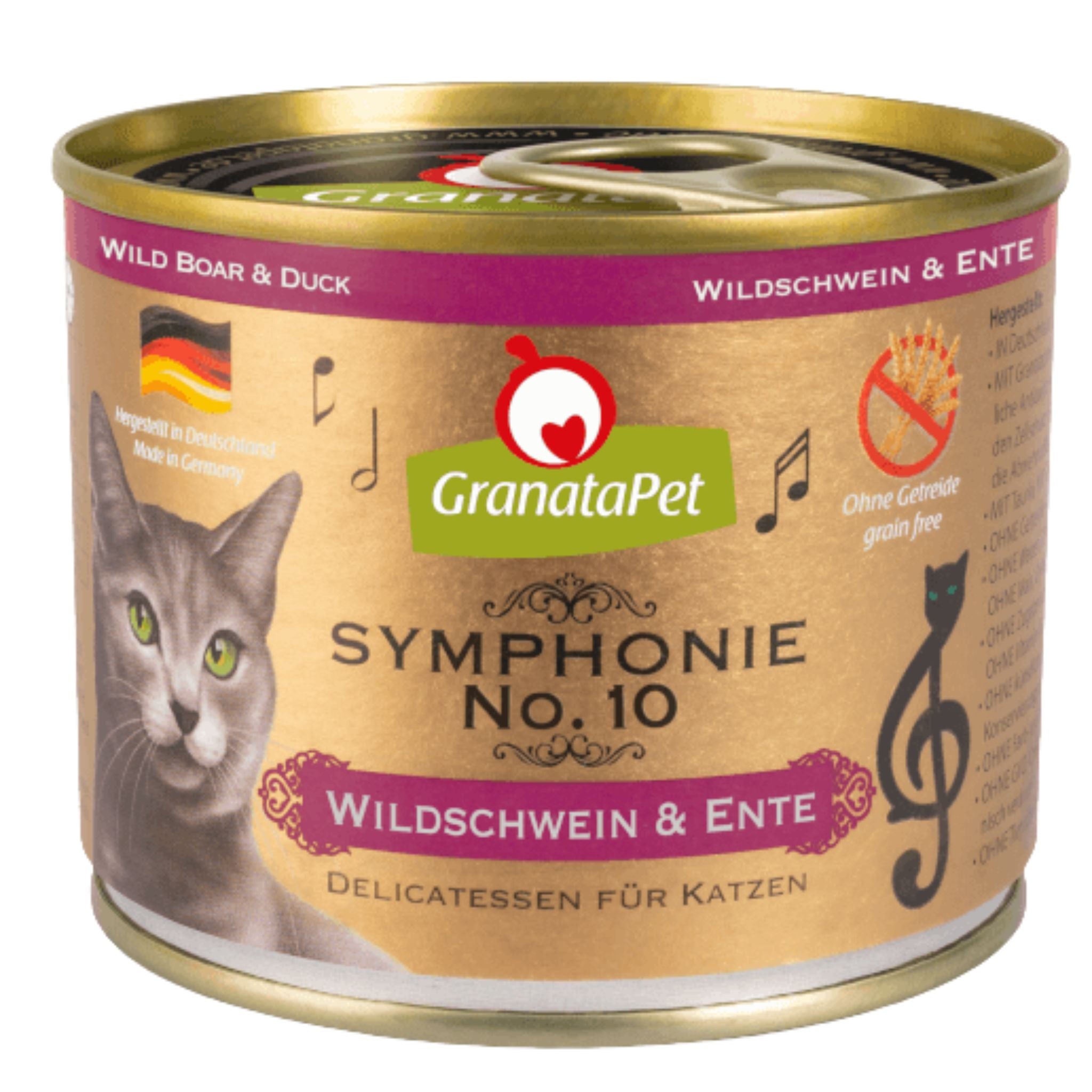 Granatapet Symphonie Wet Cat Food - No. 10 Wild Boar & Duck