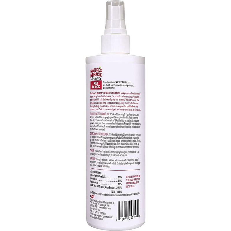 Nature's Miracle Cat Repellent Spray - 236ml | PeekAPaw Pet Supplies