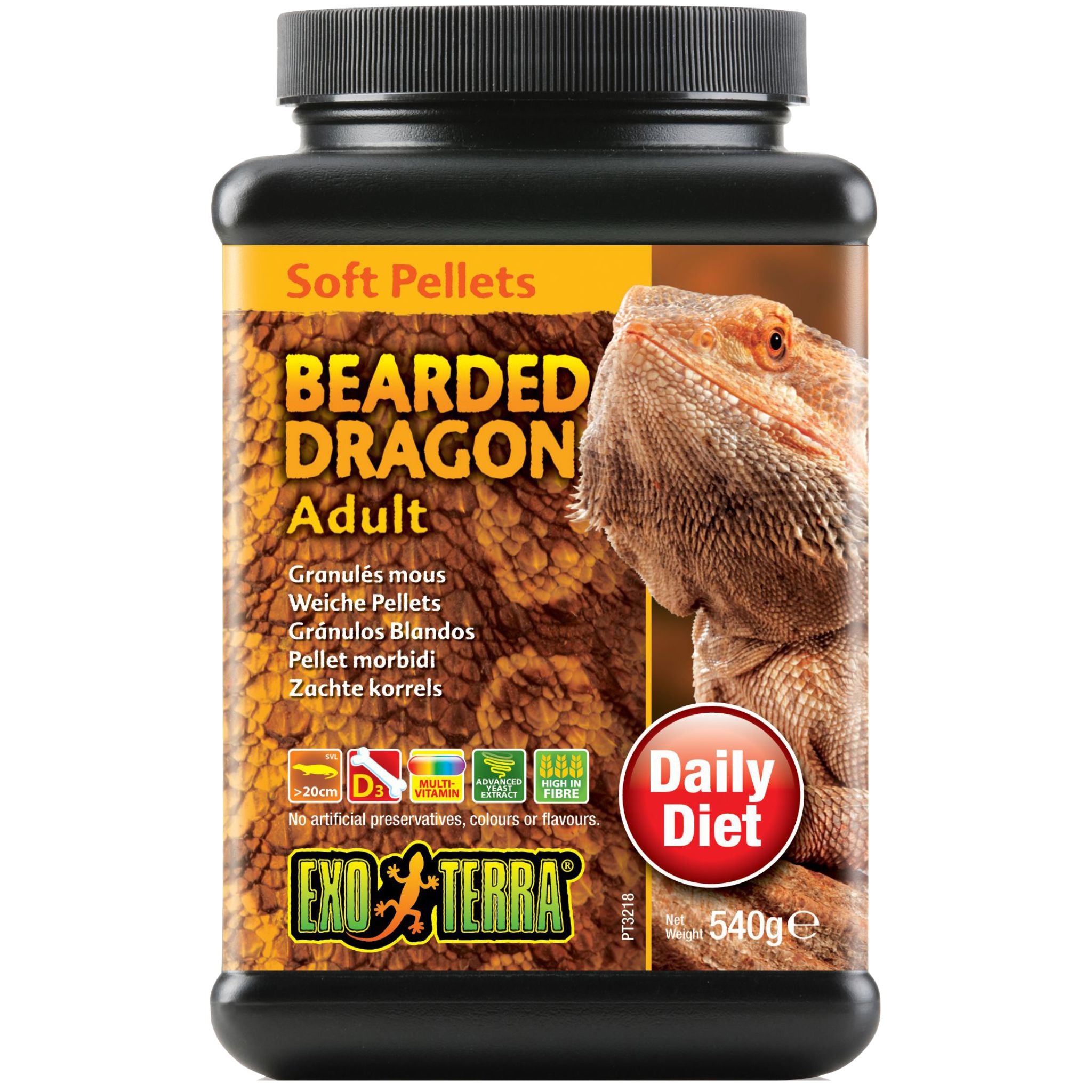 Exo Terra Bearded Dragon Food Adult Soft Pellets