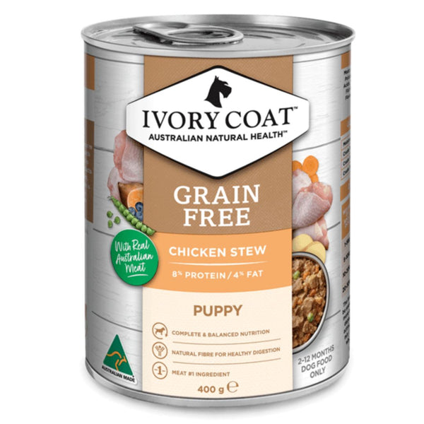 Ivory Coat Grain Free Puppy Wet Dog Food Chicken Stew