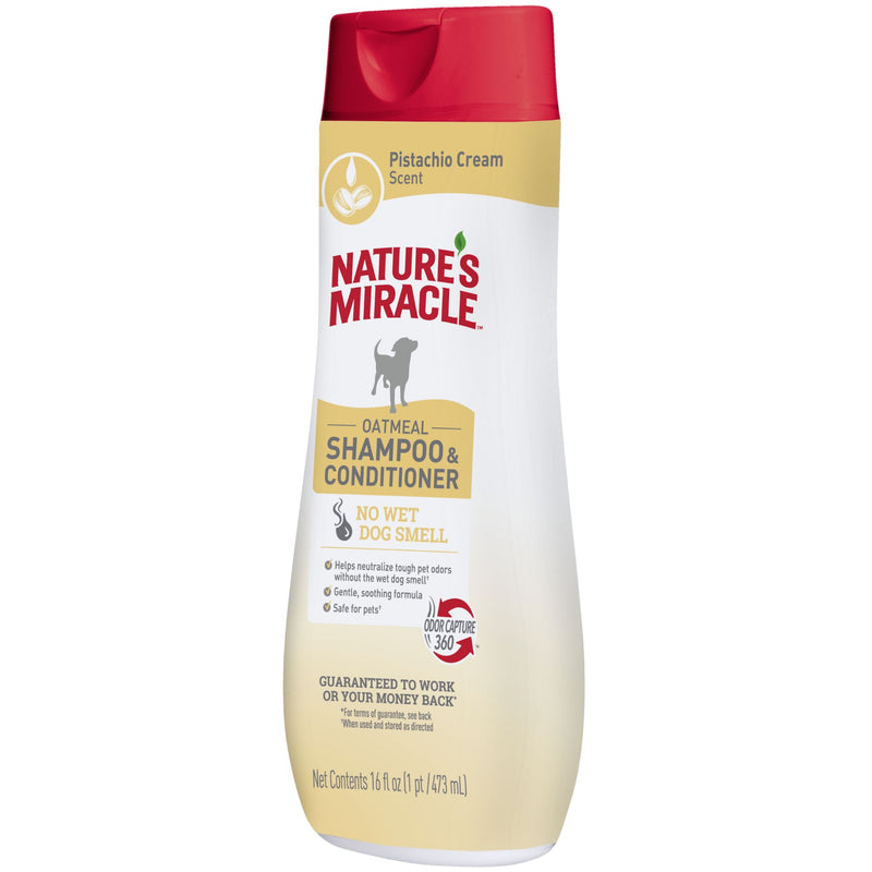 Nature's Miracle Dog Oatmeal Shampoo & Conditioner - 473ml | PeekAPaw Pet Supplies