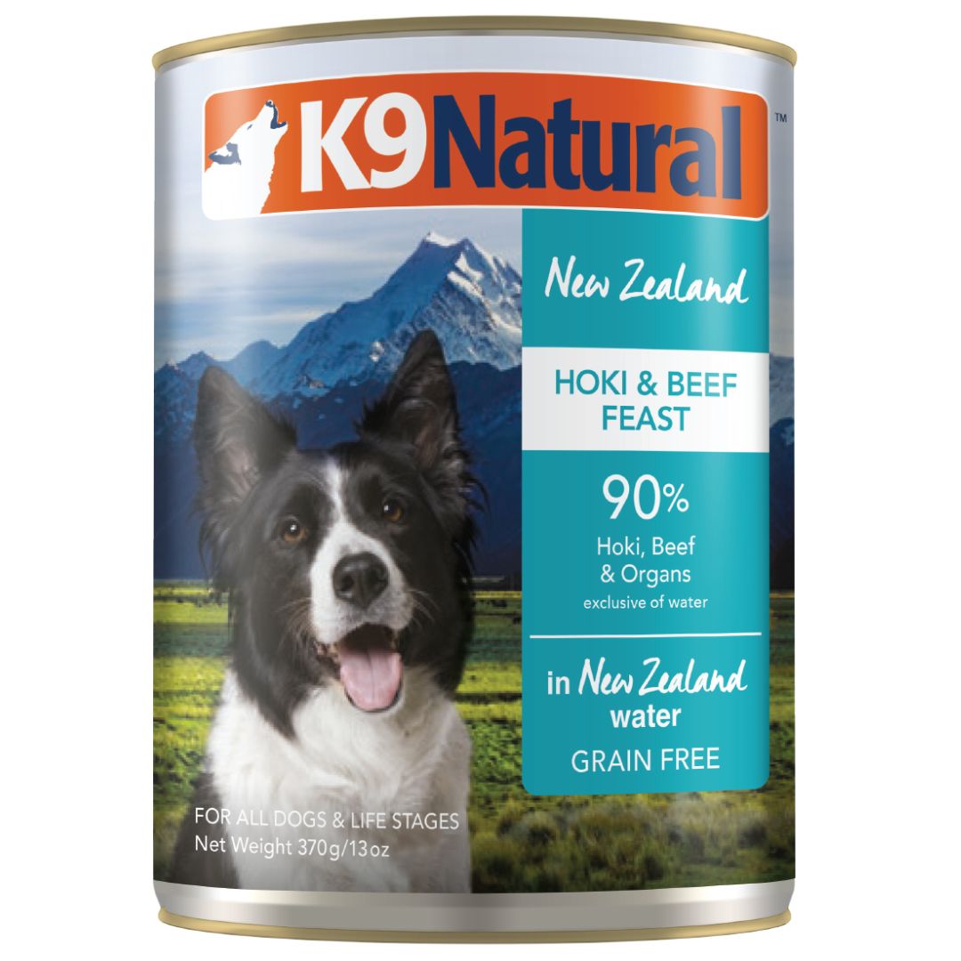 K9 Natural Canned Hoki & Beef Feast Wet Dog Food | PeekAPaw