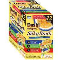 Inaba Dashi Delights Silky Broth Tuna Variety, front of the 12-pouch box