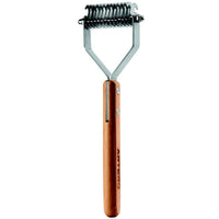 Artero Nature Collection double sided super undercoat rake with a wooden handle and twin blade rows